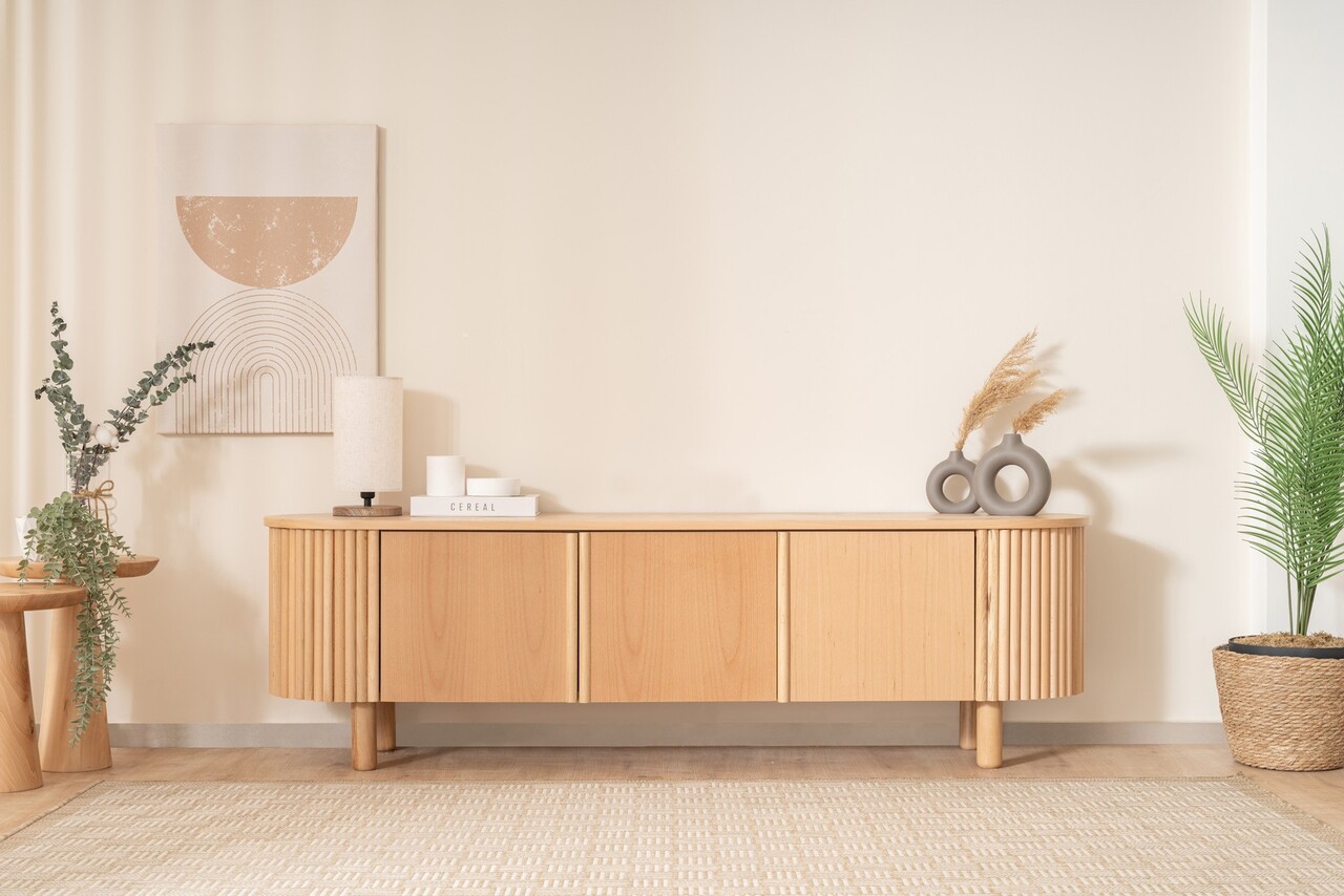 Comoda TV, Hanah Home, Lugias, 180x50x40 cm, Fag - imagine 5